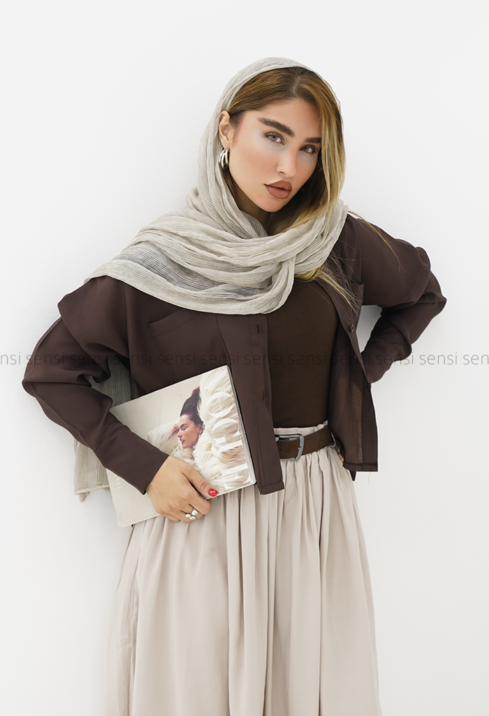 شومیز زنانه بغل چاک پری کد1006025